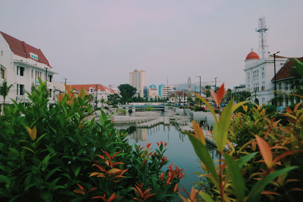 The beautiful colonial building by the river in Kota Tua